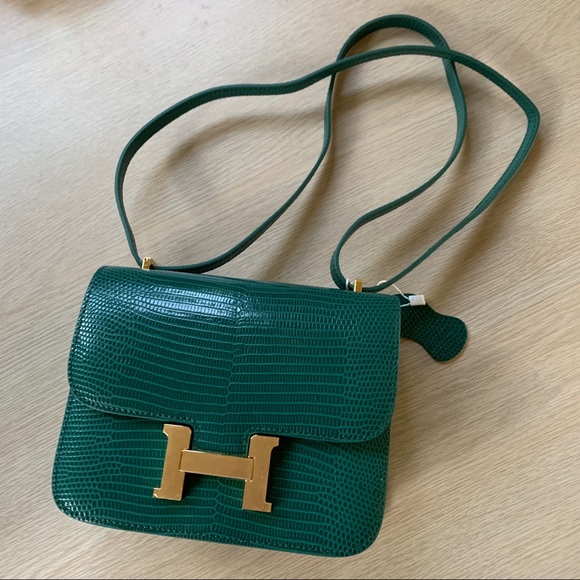 Fashion Classic Leather Purse shoulder bag with lizard pattern - Picture 3 of 6